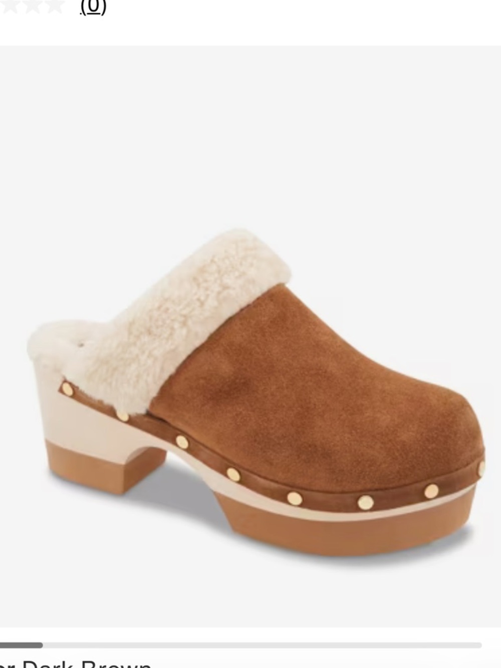 Andre Assous Olivia Platform Clog in Chestnut and Cream